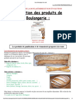 Cours Technologie 1ère Année Évolution Des Produits de Boulangerie