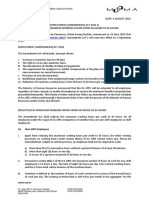 Cir 75 EMPLOYMENT AMENDMENT ACT 2022 REDUCTION OF MAXIMUM WORKING HOURS FROM 48 HOURS TO 45 HOURS