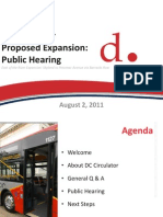 DC Circulator Proposed Expansion: Public Hearing: August 2, 2011