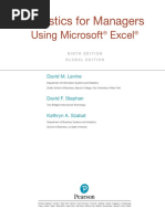 Statistics For Managers: Using Microsoft Excel