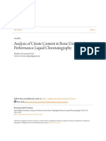 Analysis of Citrate Content in Bone Using High Performance Liquid