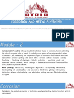 Module 2 Corrosion and Metal Finishing