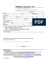 Requerimento 2a Via de CRV Ou CRLV