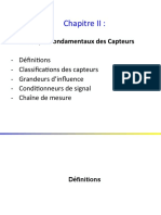 Chapitre II - Principes Fondamentaux Des Capteurs