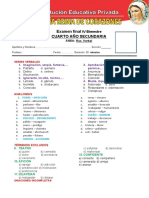 Examen Final de Raz. Verbal 4to