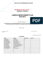 2010-2011 Campus Improvement Plan - Blalack