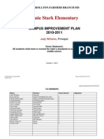 2010-2011 Campus Improvement Plan - Stark