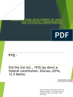 Constitutional Development of India and Historical Underpinnings