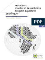 Cdd6 - Les Organisations Internationales Et La Resolution Des Conflits Post-Bipolaires en Afrique