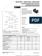 MOC70P1 / MOC70P2 / MOC70P3: Phototransistor Optical Interrupter Switch