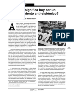 Qué Significa Hoy Ser Un Movimiento Anti-Sistémico - Wallerstein