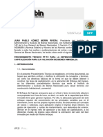 Determinación de Tasa de Capitalización INDABIN