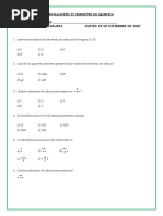 Examen de Quimica para Primero de Secundaria