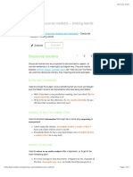 Grammar B2 Grammar Lessons and Exercises Discourse Markers - Linking Words Exercises Explanation Exercises - 1 2 3 Discourse Markers