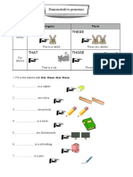 Demonstrative Pronouns Worksheet - 12358