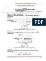 Errors and Flow Chart Notes