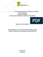 Análise Ambiental Da Gestão Dos Resíduos Gerados em Um