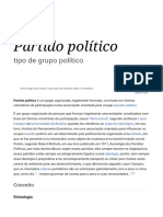 Partido Político - Wikipédia, A Enciclopédia Livre