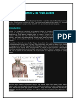 Vitamin C in Fruit Juices