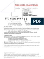 Obd II Trouble Codes - Grand Vitara