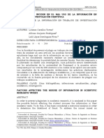 Factores Que Inciden en El Mal Uso de La Información en Trabajos de Investigación Científica