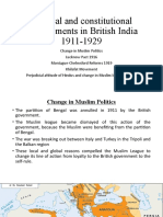 Political and Constitutional Developments in British India 1911-1929