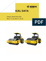 COMPACTING ROLLER - BW211D-40 DATA SHEET (10,2 Ton)