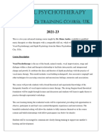 Vocal Psychotherapy Training Course 2021-23