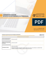 Conceptos Clave Del Estatuto de Autonomía de Extremadura