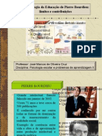 Apresentação - A SOCIOLOGIA DA EDUCAÇÃO DE PIERRE BOURDIEU