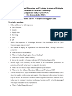 Chapter 3 Assignment Principles of Supply Chain