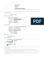 Money Transfer Receipt 