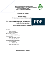 Un Nouvel Aménagement Urbain Pour Une Meilleure Articulation Urbaine (Tourisme Balnéaire Et Loisirs)