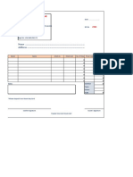 Hotel Bill Format in Excel