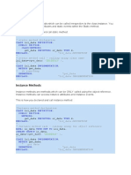 Static and Instance Methods