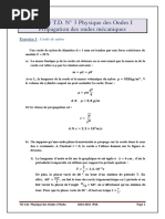 Corrigé TD 3 Physique Des Ondes Version Ipsa 2