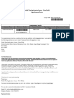 Polish Visa Application Center - New Delhi Appointment Letter