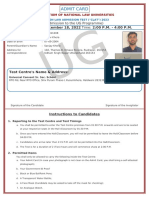 Admit Card Clat