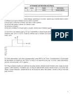 ATIV. AVALIATIVA Leis de Newton