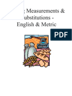 Baking Measurements and Substitutions