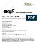 BEETS FALL 2001 Application