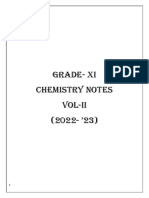 Grade 11 Chemistry Notes Vol II (2022-2023)