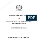 Performance Audit Report ON Skyrooms (PVT.) LTD (Airport Hotel) A Subsidiary of Piac