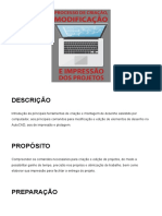 Processo de Criação, Modificação e Impressão Dos Projetos