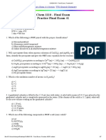 CHEM1110 - Final Exam, Practice #1