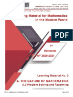 BSIT 1A Learning Material No. 3 Problem Solving and Reasoning ANSWERS