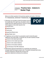 Practice Quiz - Anterior and Medial Thigh