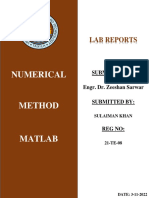 Matlab Lab Reports