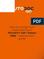 How To Change Front Wheel Bearing On PEUGEOT 405 I Saloon (15B) - Replacement Guide