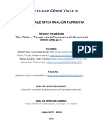 INFORME - Ética Pública y Transparencia de Funcionarios de Un Ministerio Del Interior Lima, 2021